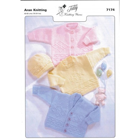 Aran Knitting Pattern 7174 10 Per Pack